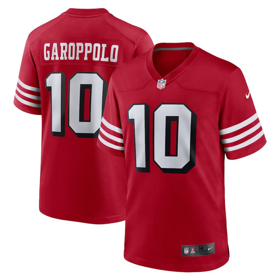 Men San Francisco 49ers #10 Jimmy Garoppolo Nike Scarlet Alternate Game Player NFL Jersey
